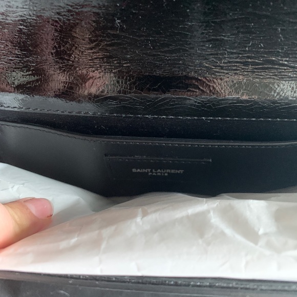 YSL saint Laurent black and silver Kate clutch new - Picture 7 of 14